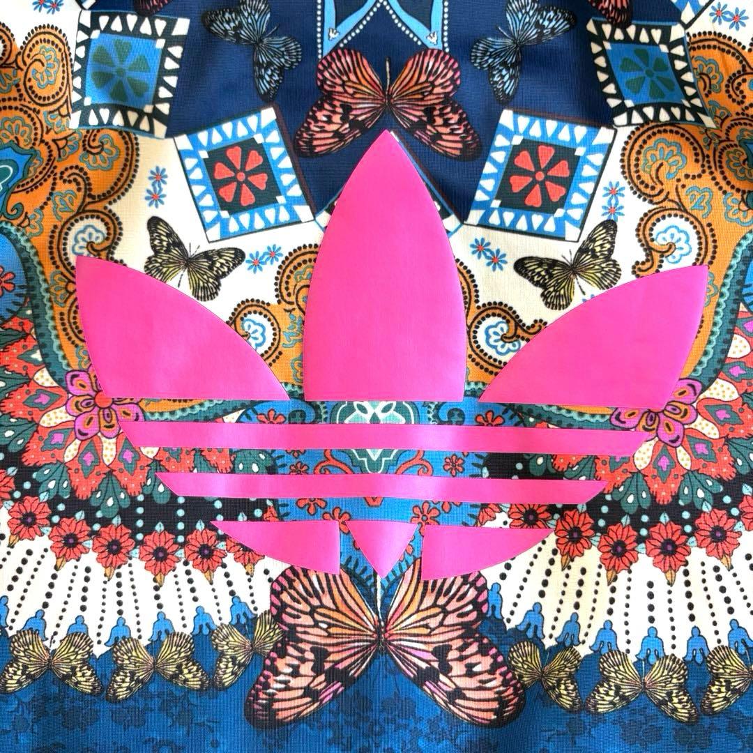 adidas アディダス　L トラックジャケット　ファイヤーバード￼ 総柄　ロゴ