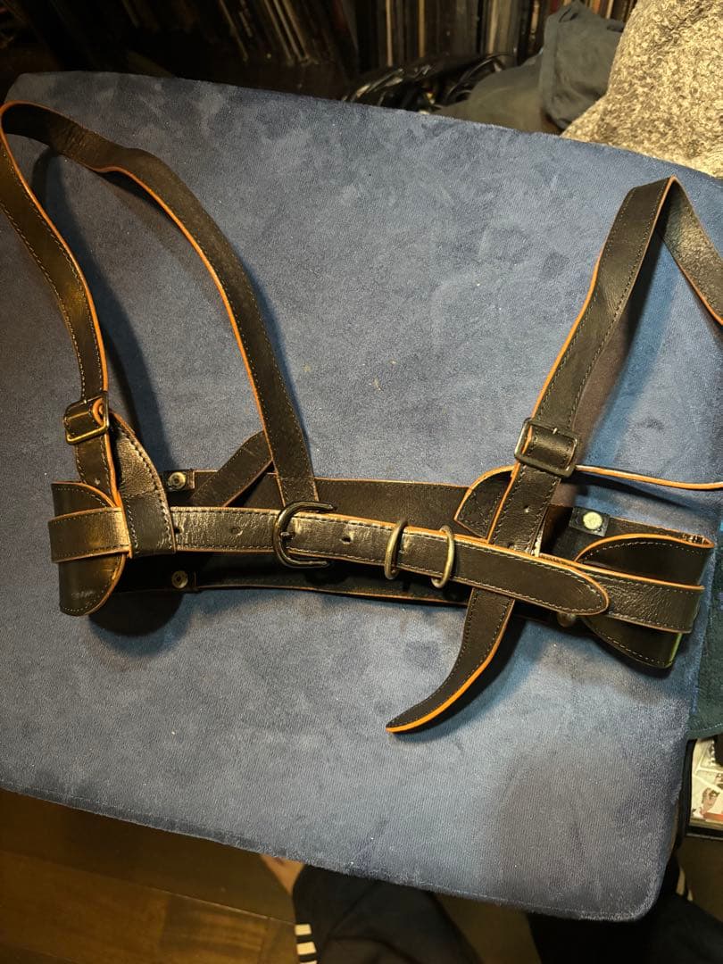 alice auaaブラックレザーハーネス