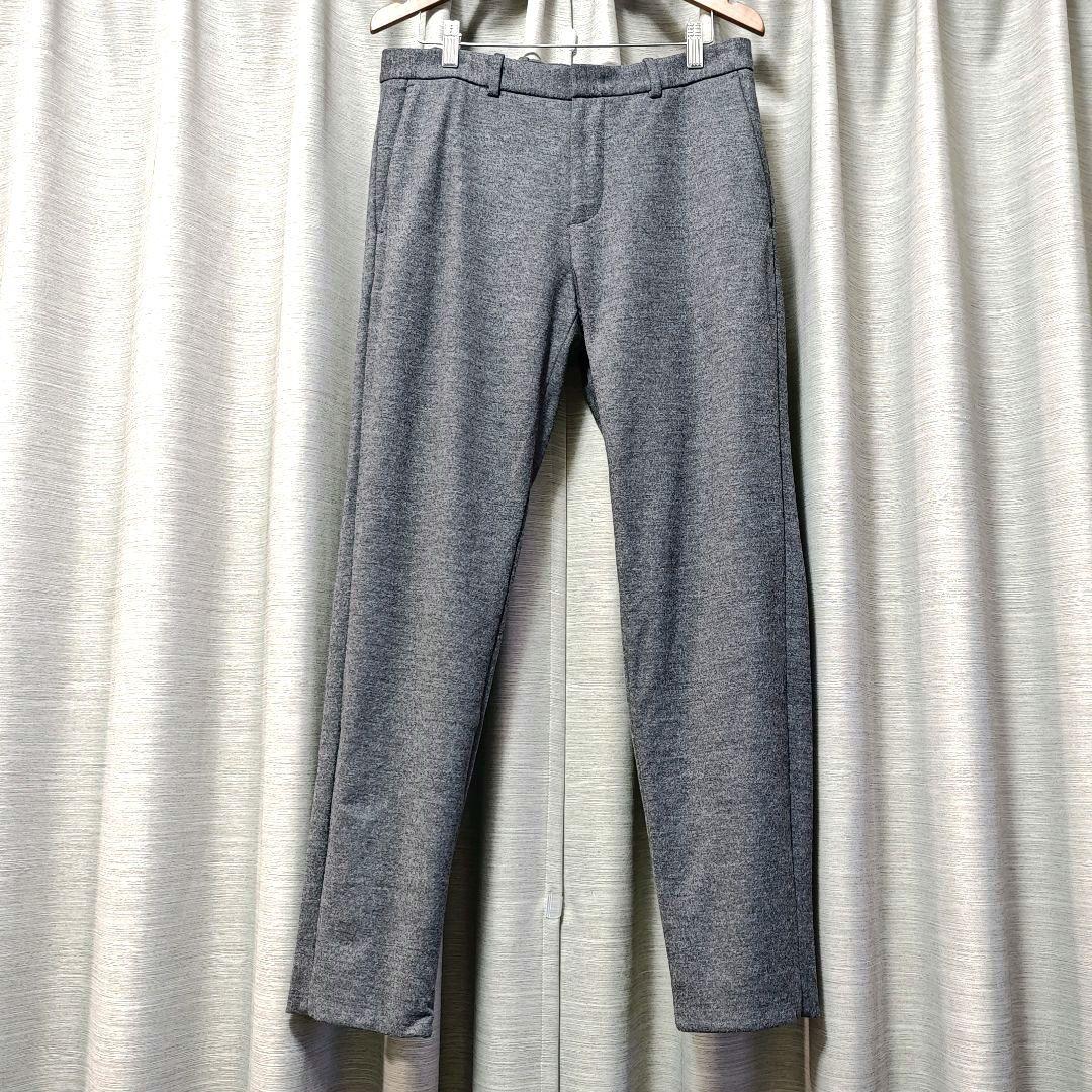 【通常：Theory】上質ウールジャージー スラックス「M：グレーメランジ」