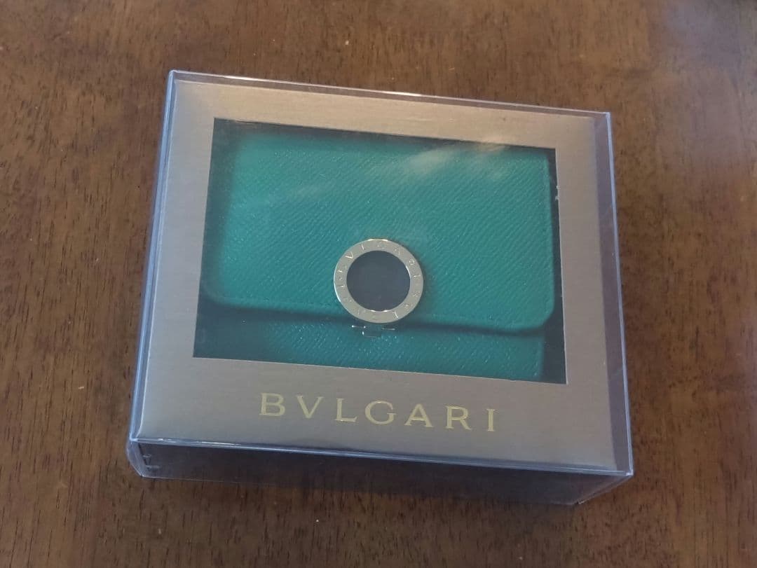 ブルガリ・ブルガリ 三つ折り財布 グリーン