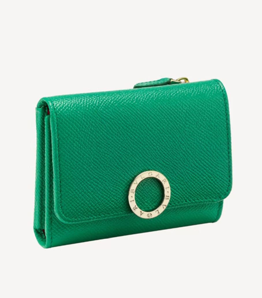 ブルガリ・ブルガリ 三つ折り財布 グリーン