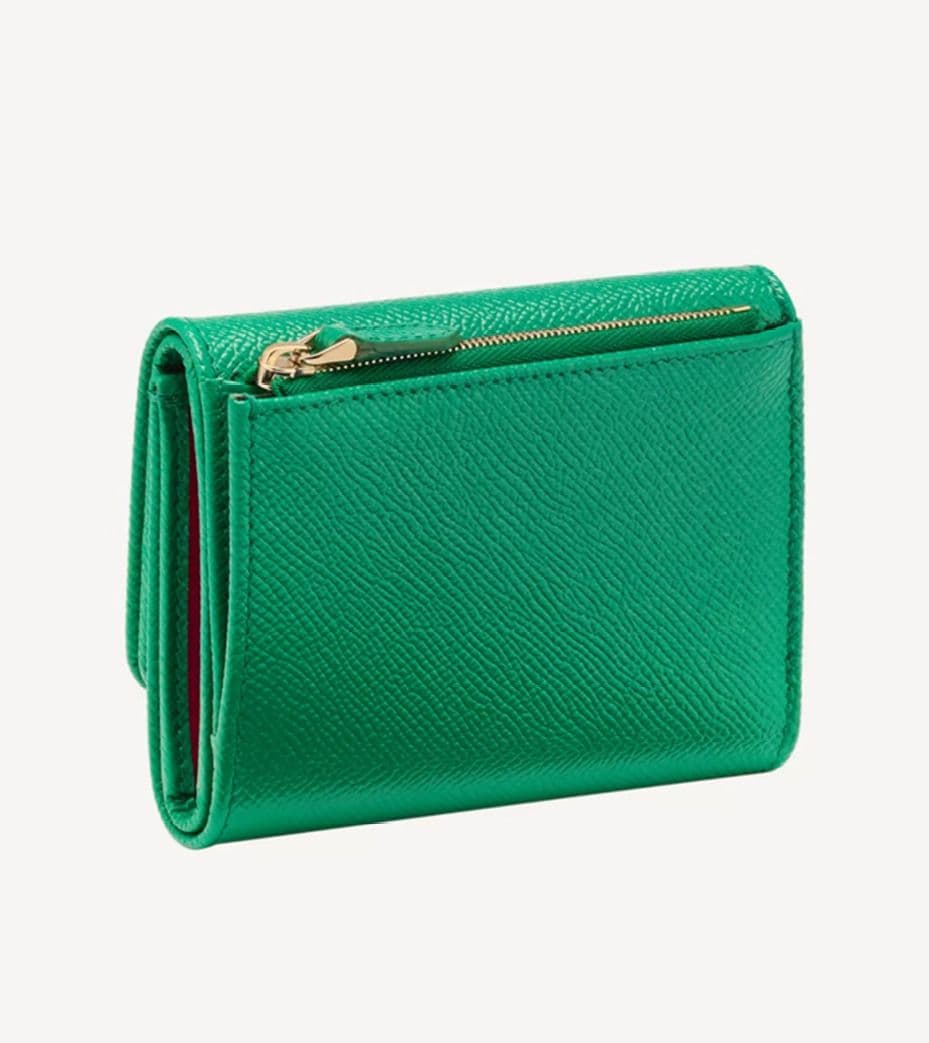 ブルガリ・ブルガリ 三つ折り財布 グリーン