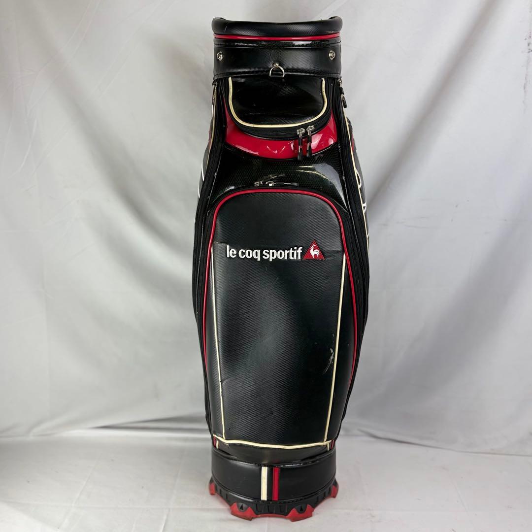 ルコックスポルティフ キャディバッグ ゴルフバッグ 6分割 赤黒