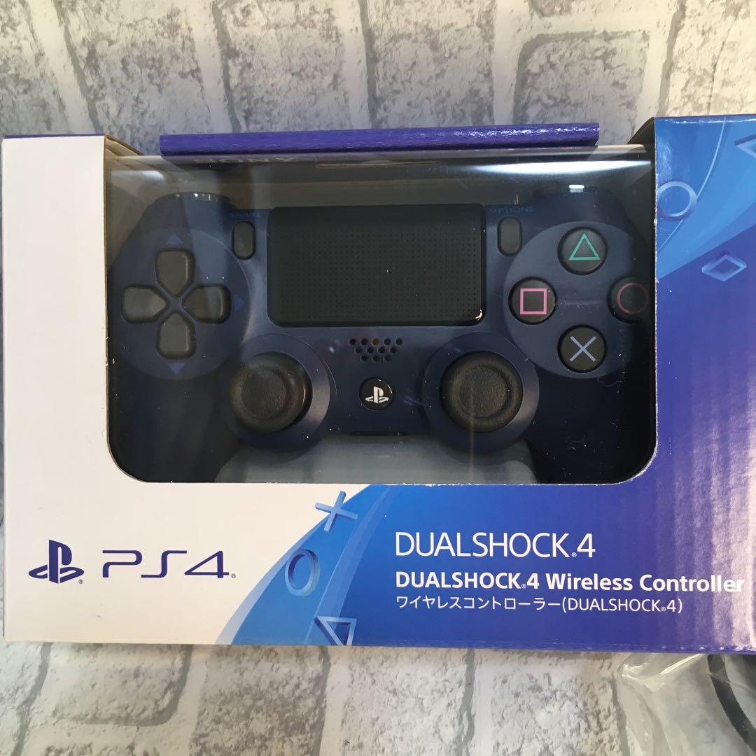 デュアルショック4 ミッドナイトブルー　　3m の充電ケーブル付き！