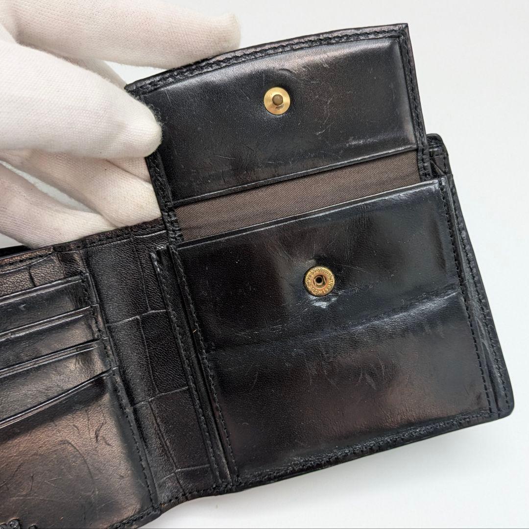 ヴィヴィアンウエストウッド 2つ折り財布 クロコ 型押し ブラック 黒 小銭入れ