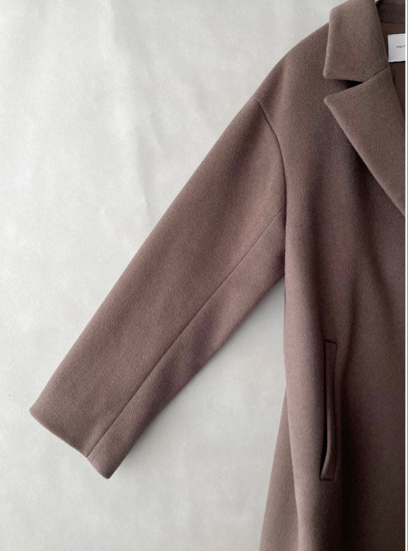 美品✨ユナイテッドアローズ　ウール　ビッグテーラードコート　ゆったり38 モカ