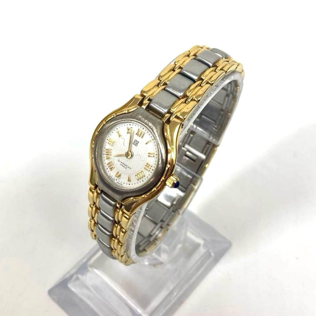 【ケース付】ジバンシィ　コンビカラー　レディースウォッチ【稼働品】