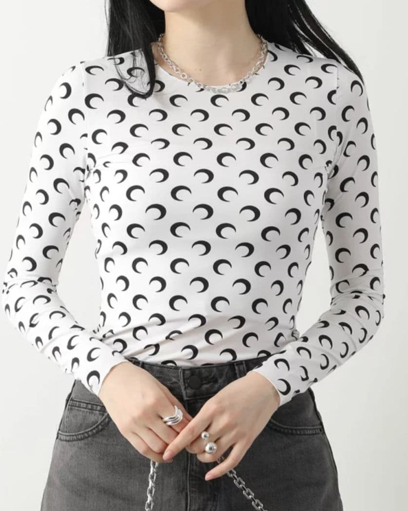 MARINE SERRE 月模様 長袖Tシャツ M タグ付き