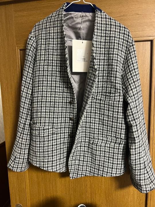 値下げ❗️norman ノルマン　ハリスツイード　ノーラカージャケットお洒落❗️