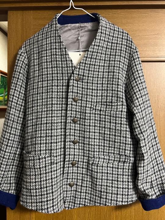 値下げ❗️norman ノルマン　ハリスツイード　ノーラカージャケットお洒落❗️