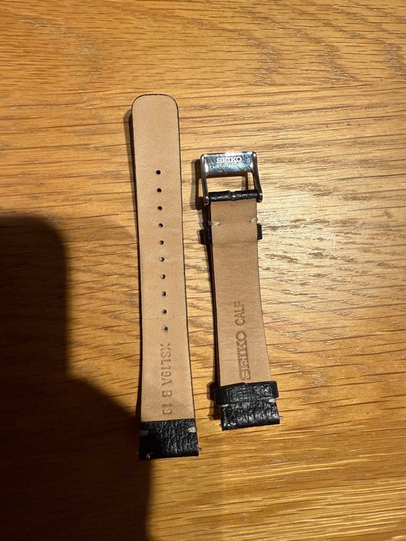 おまけ付き　キングセイコー　純正革ベルト　XSL00319 ブラック