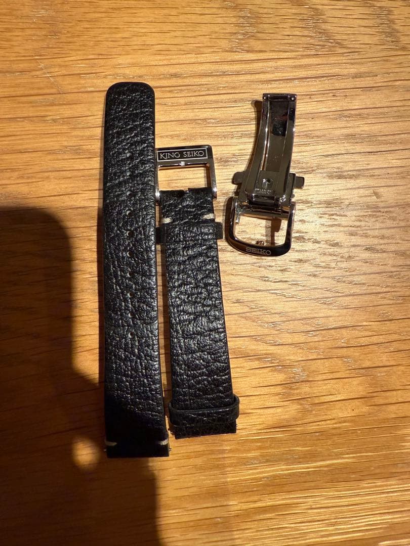 おまけ付き　キングセイコー　純正革ベルト　XSL00319 ブラック