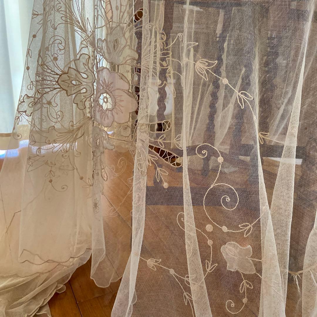 ご希望金額コメントアンティークフランスレースベットカバーシングルサイズ