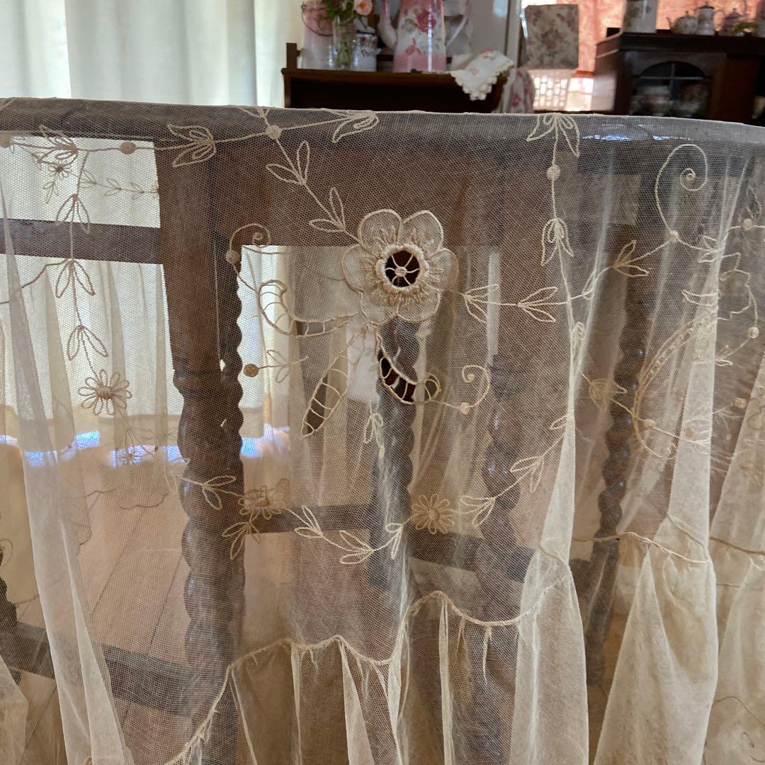 ご希望金額コメントアンティークフランスレースベットカバーシングルサイズ