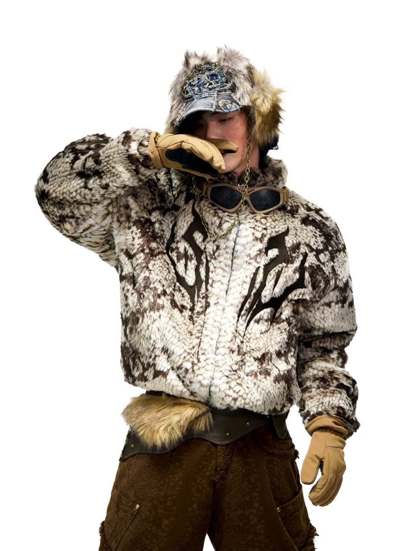 PERSONSOUL SNAKE PRINT ジャケット パイソン 蛇 ヘビ 柄