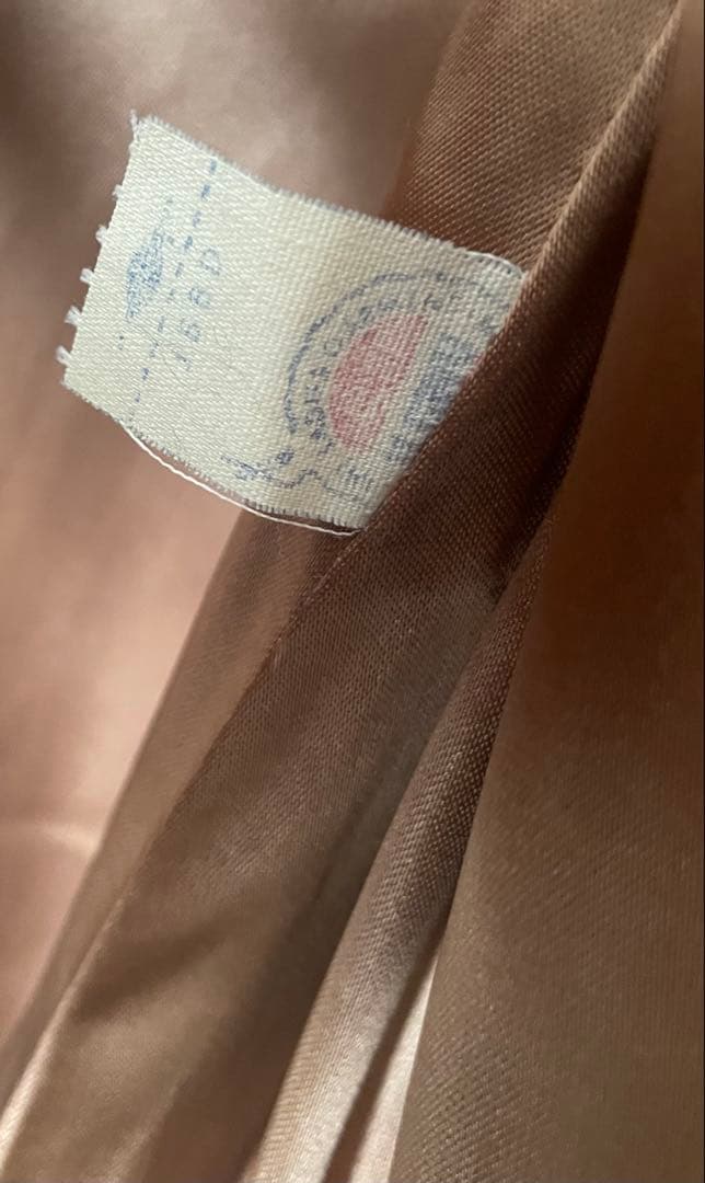 カシミヤ100 ロングガウンコート　女優襟　キャメル