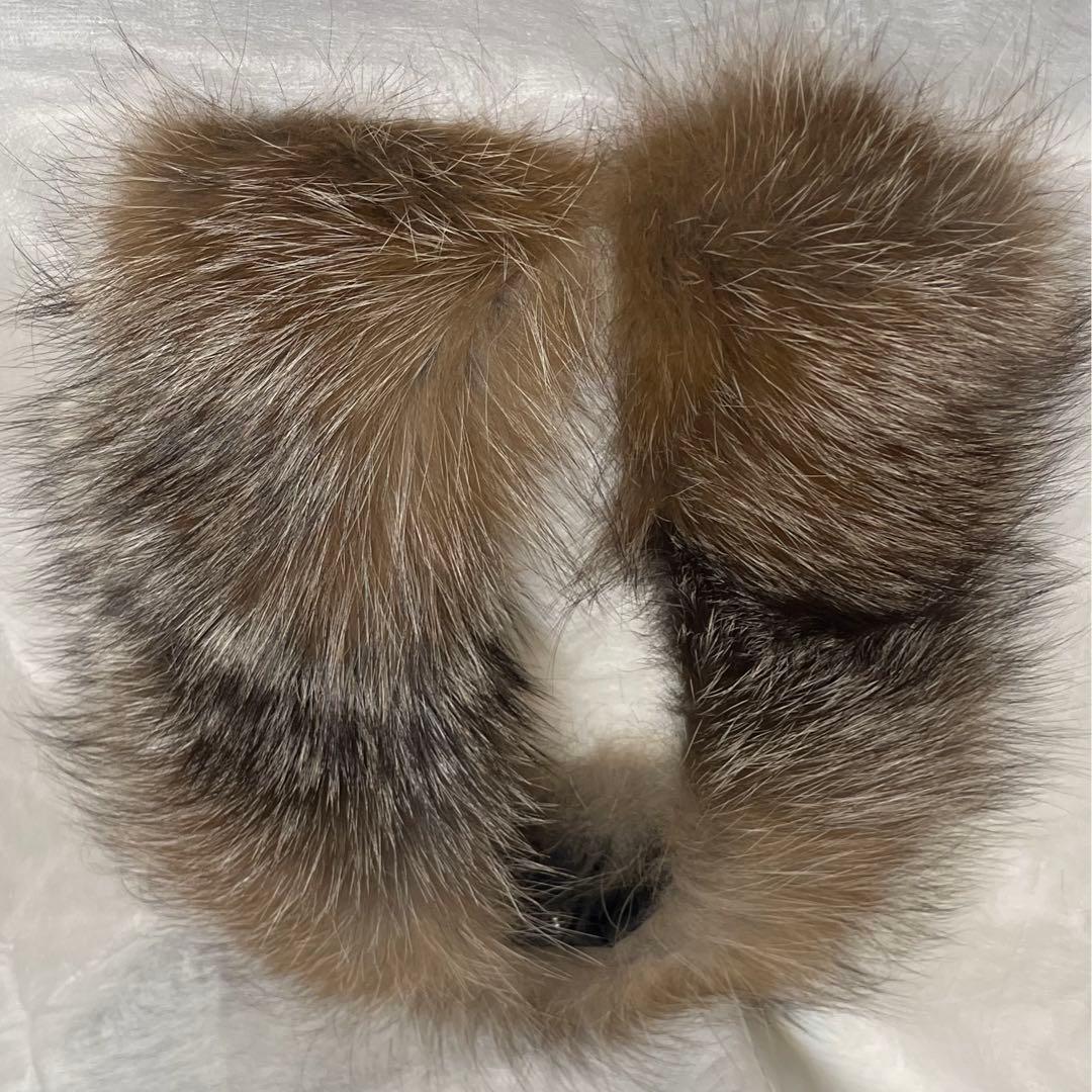 はるちーモンクレール ファーフード付きダウンベスマットな黒フード取り外し可