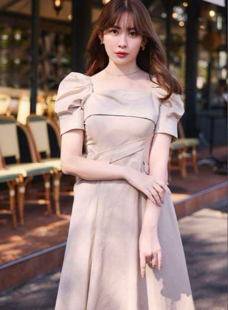 【Y】Troncais Puff Sleeve Dress