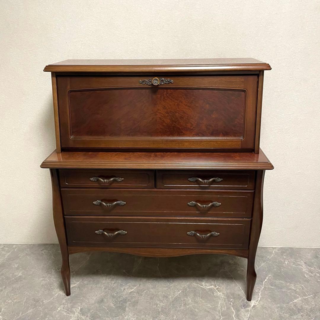 マルニ木工　ライティングビューロー　 机　デスク　引き出し収納　廃盤品