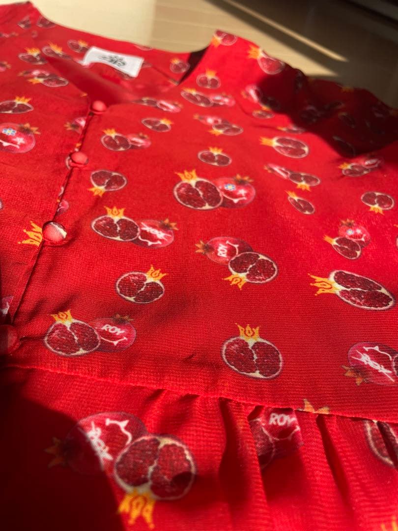 超美品roy reflect overjoy 赤 ザクロ柄 ワンピースLISA