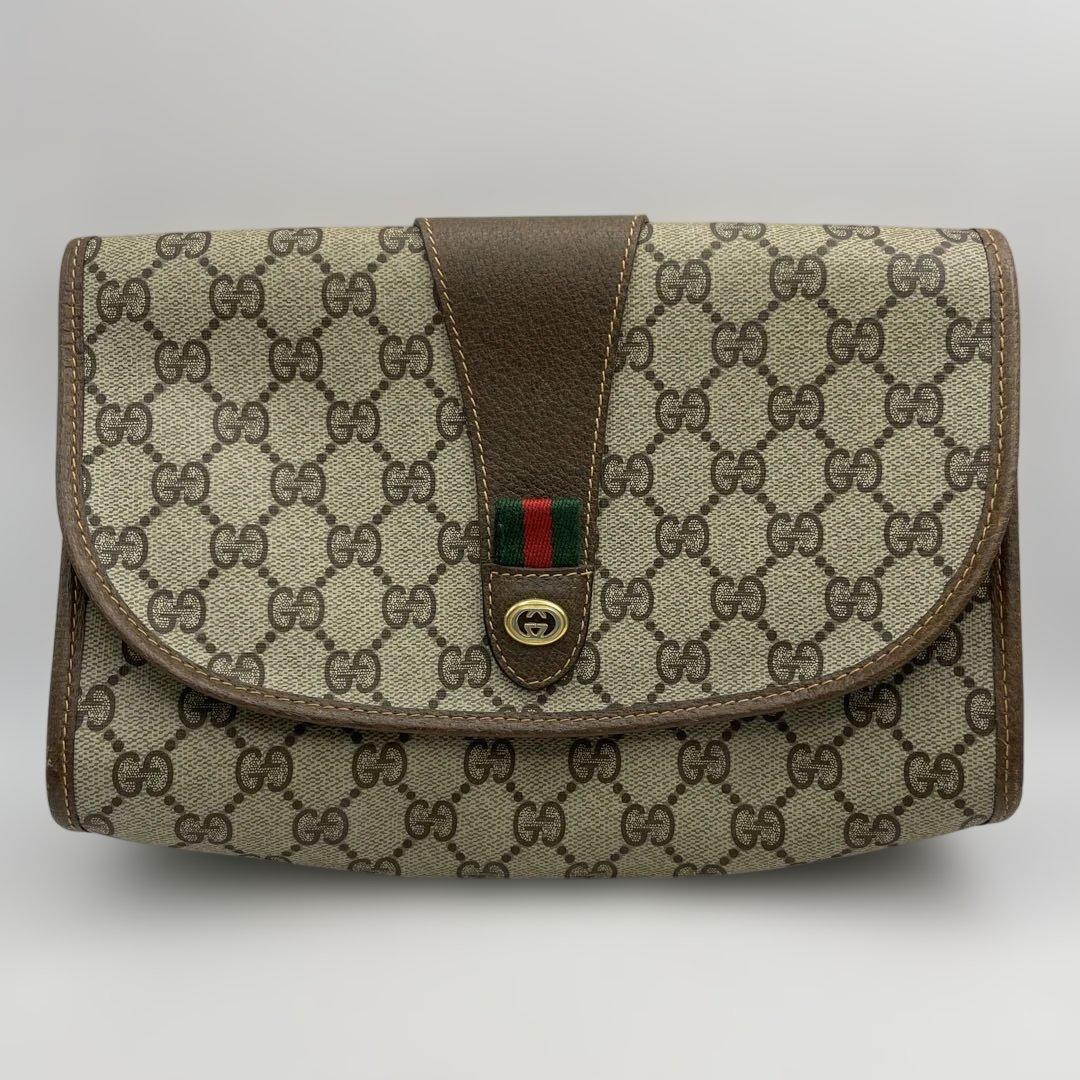 オールド　グッチ　ポーチ　シェリー　GG PVC 159.01.030