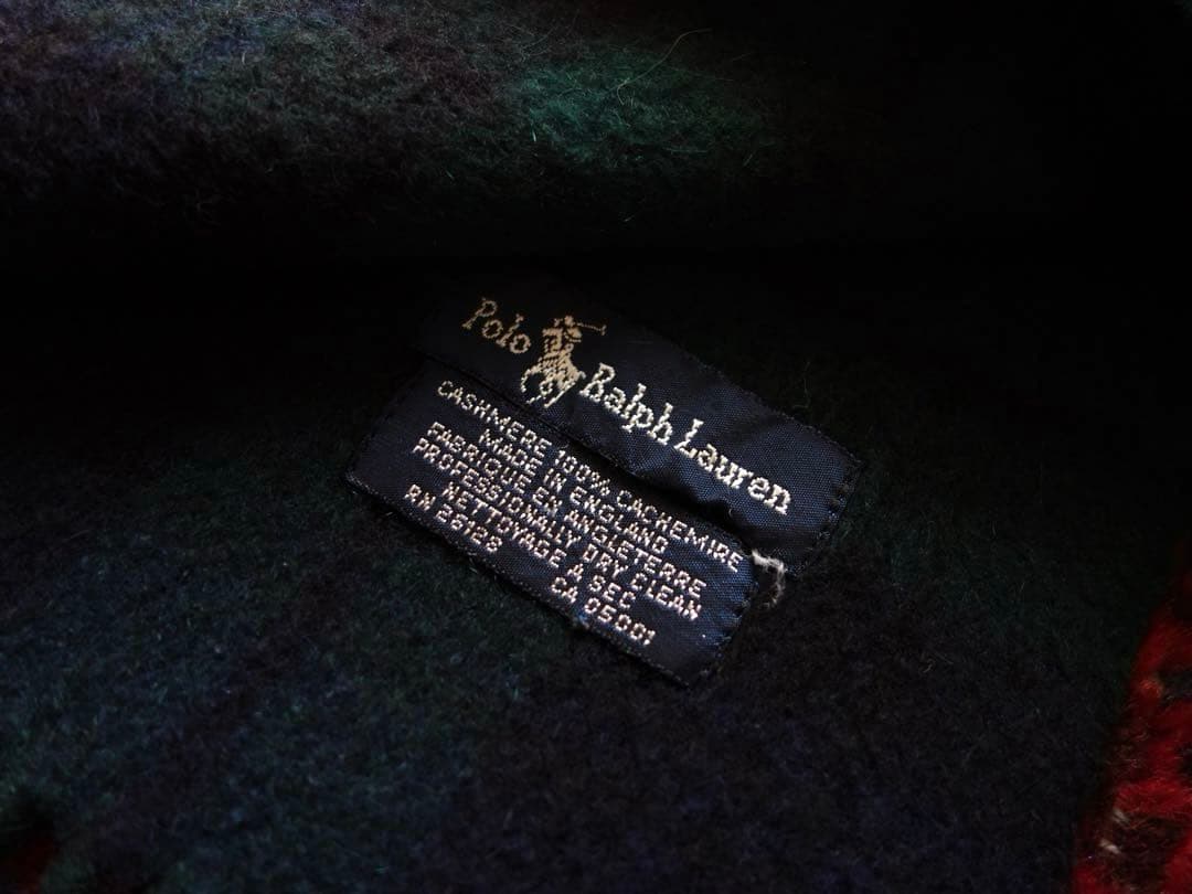 Polo Ralph Lauren カシミヤ マフラー ブラックウォッチ ポロ