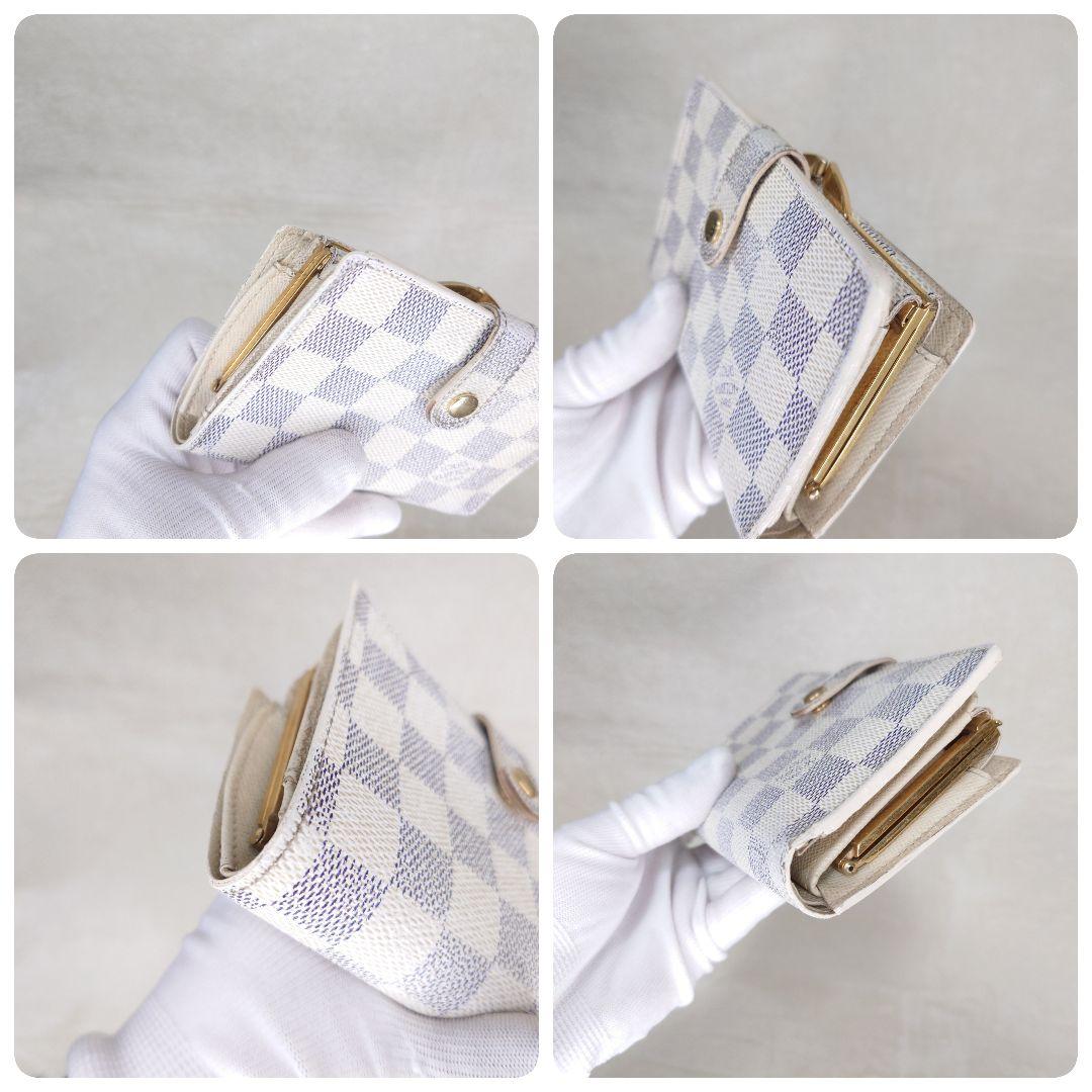 【大人気】ルイ ヴィトン がま口財布ダミエ アズール ポルトフォイユ ヴィエノワ