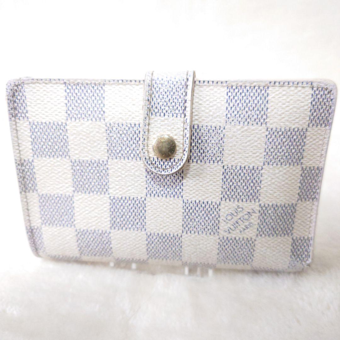 【大人気】ルイ ヴィトン がま口財布ダミエ アズール ポルトフォイユ ヴィエノワ
