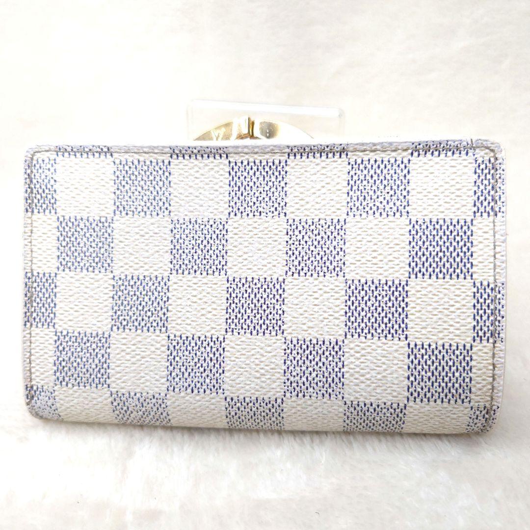 【大人気】ルイ ヴィトン がま口財布ダミエ アズール ポルトフォイユ ヴィエノワ