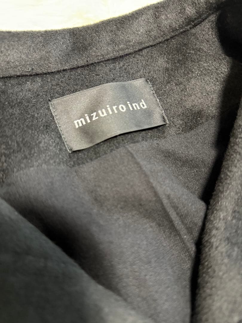 25SS ミズイロインド mizuiroind ウールスタンドカラーモッズコート