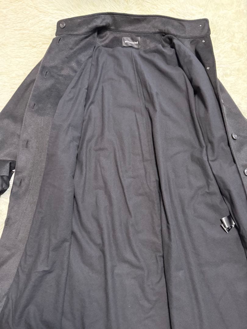 25SS ミズイロインド mizuiroind ウールスタンドカラーモッズコート