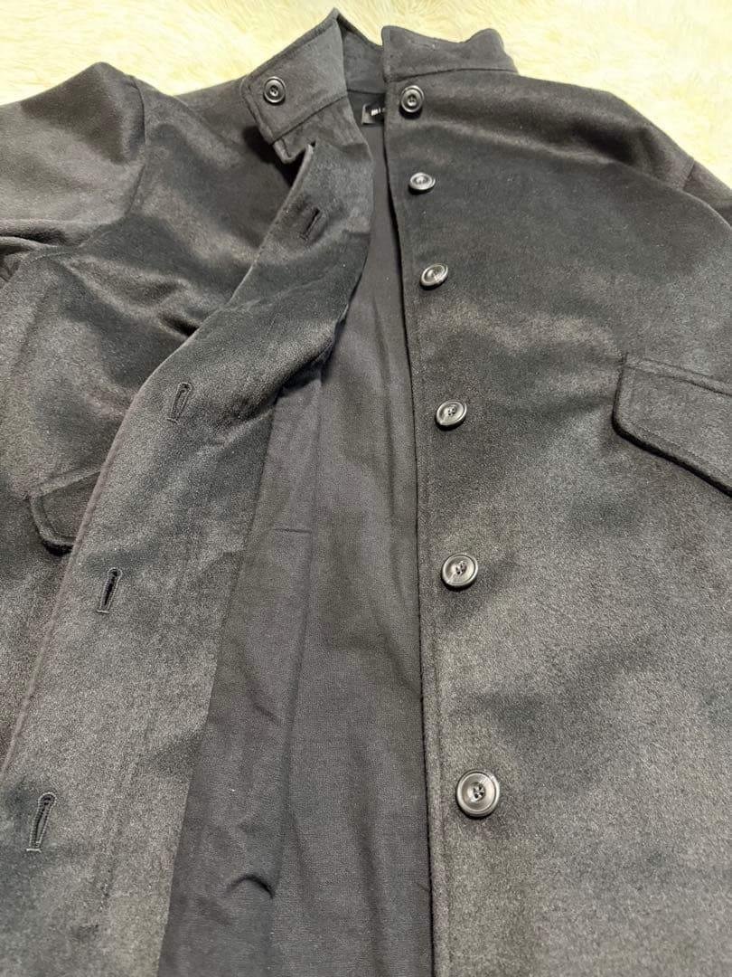 25SS ミズイロインド mizuiroind ウールスタンドカラーモッズコート