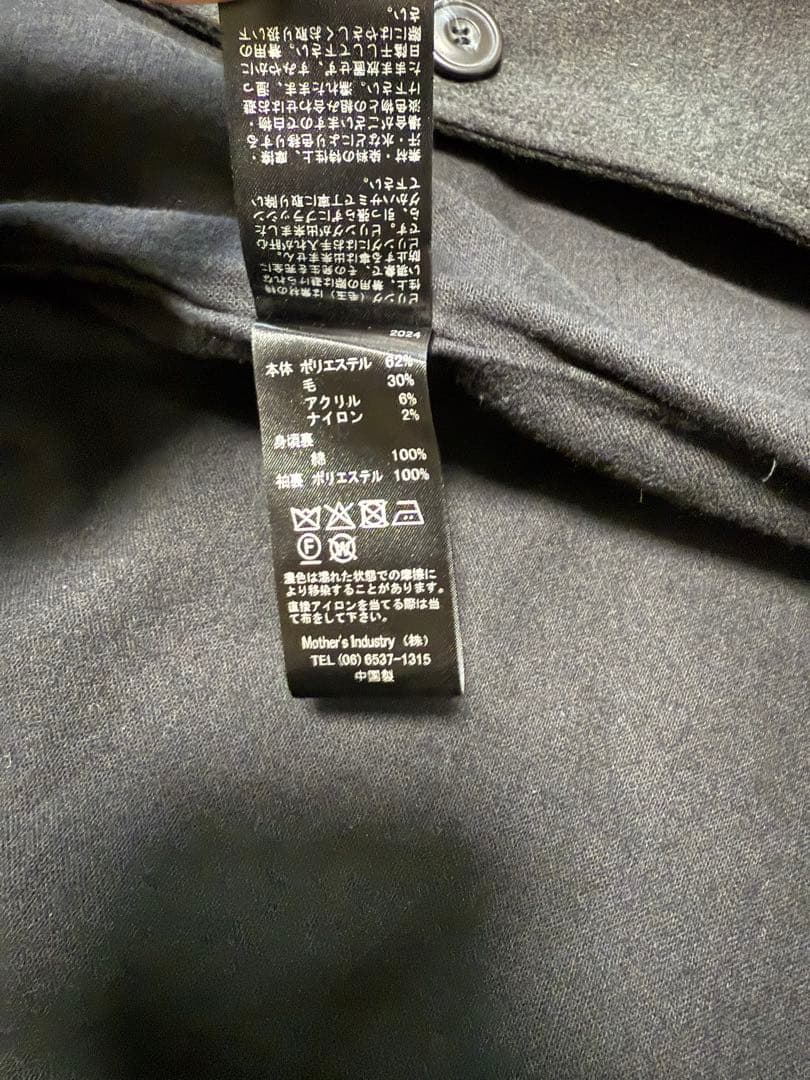 25SS ミズイロインド mizuiroind ウールスタンドカラーモッズコート