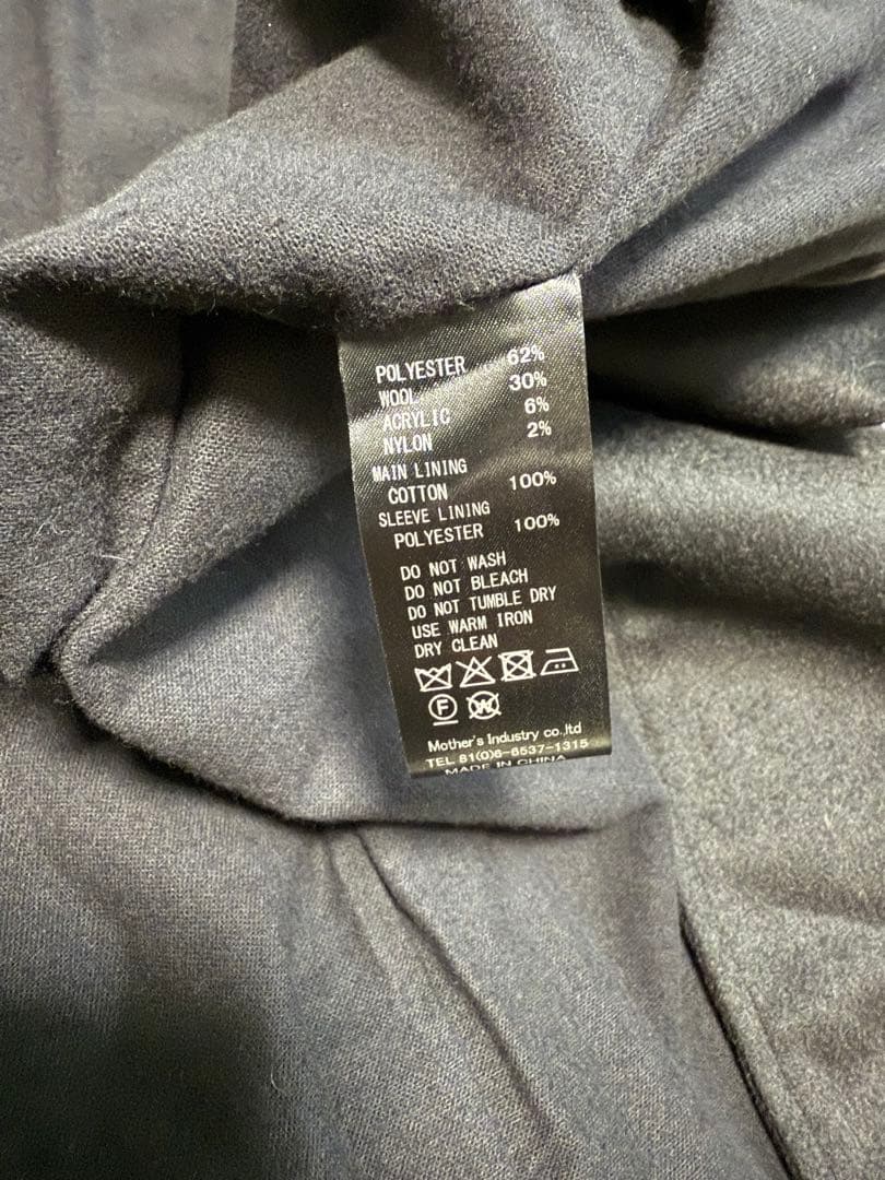 25SS ミズイロインド mizuiroind ウールスタンドカラーモッズコート