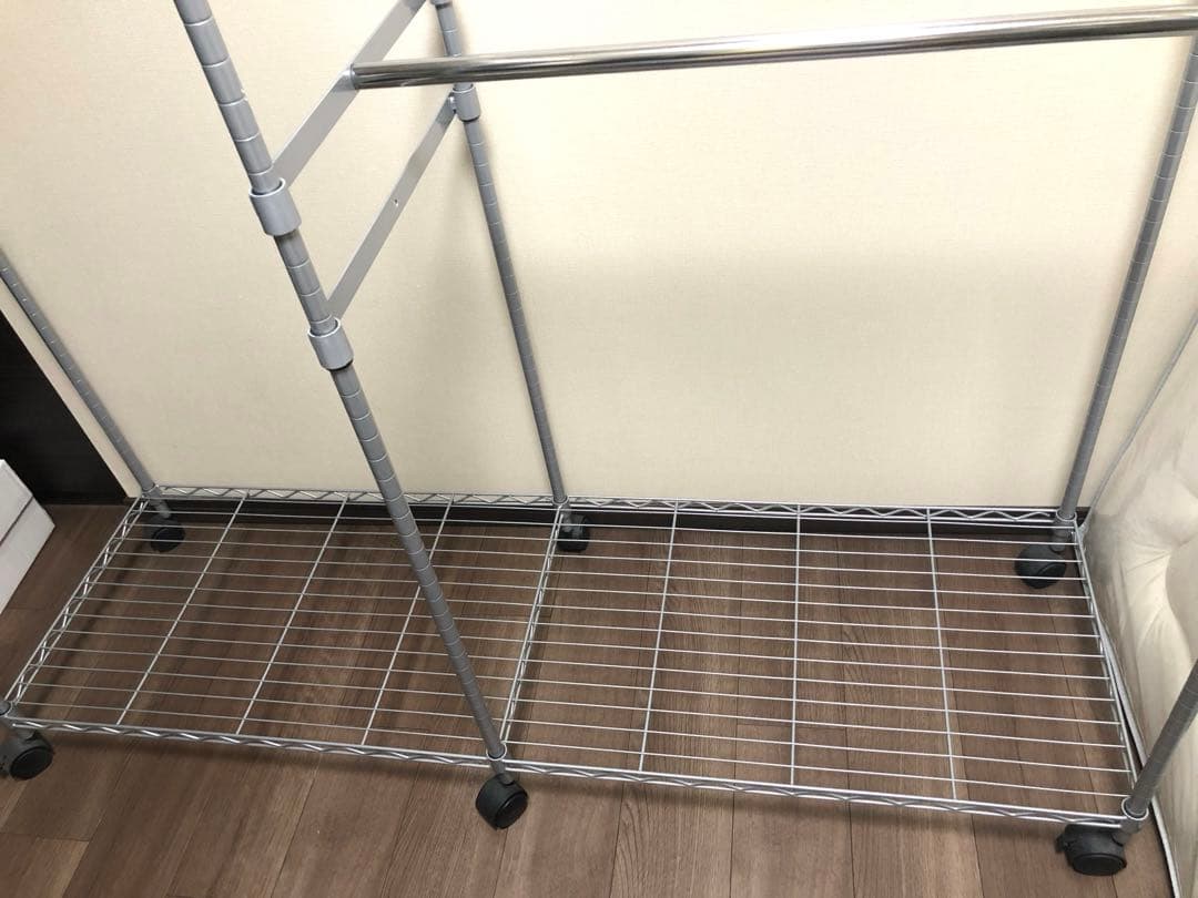 ハンガーラック　幅150cm キャスター付き　パイプハンガー　スチール