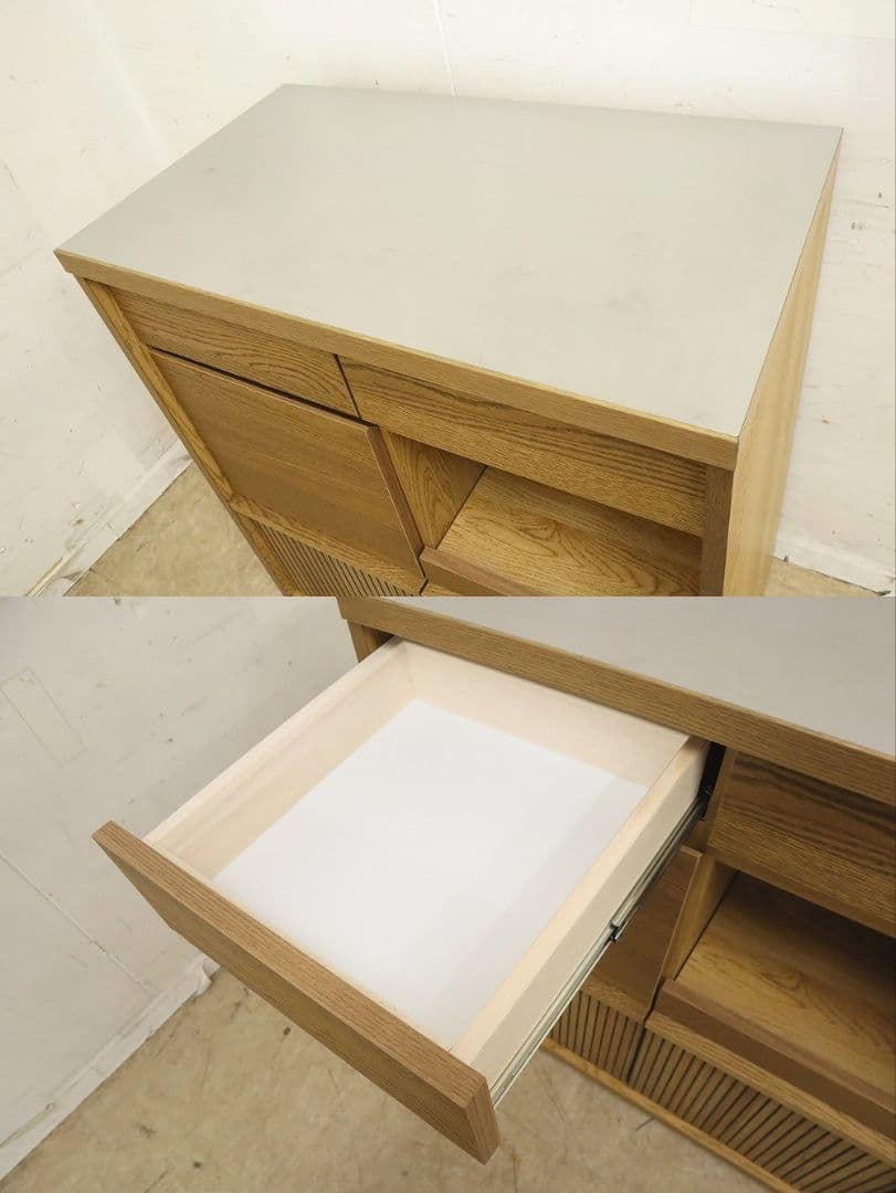 ウニコ【DIFE/ディフェ】キッチンカウンターW800・キッチンボードunico