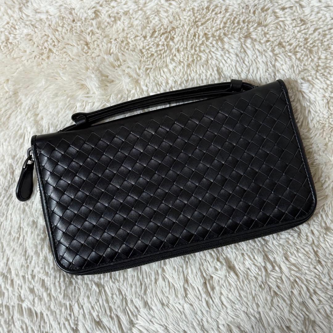 ⭐️未使用級⭐️ ボッテガヴェネタ　イントレチャート　長財布　ラウンドジップ　レザー