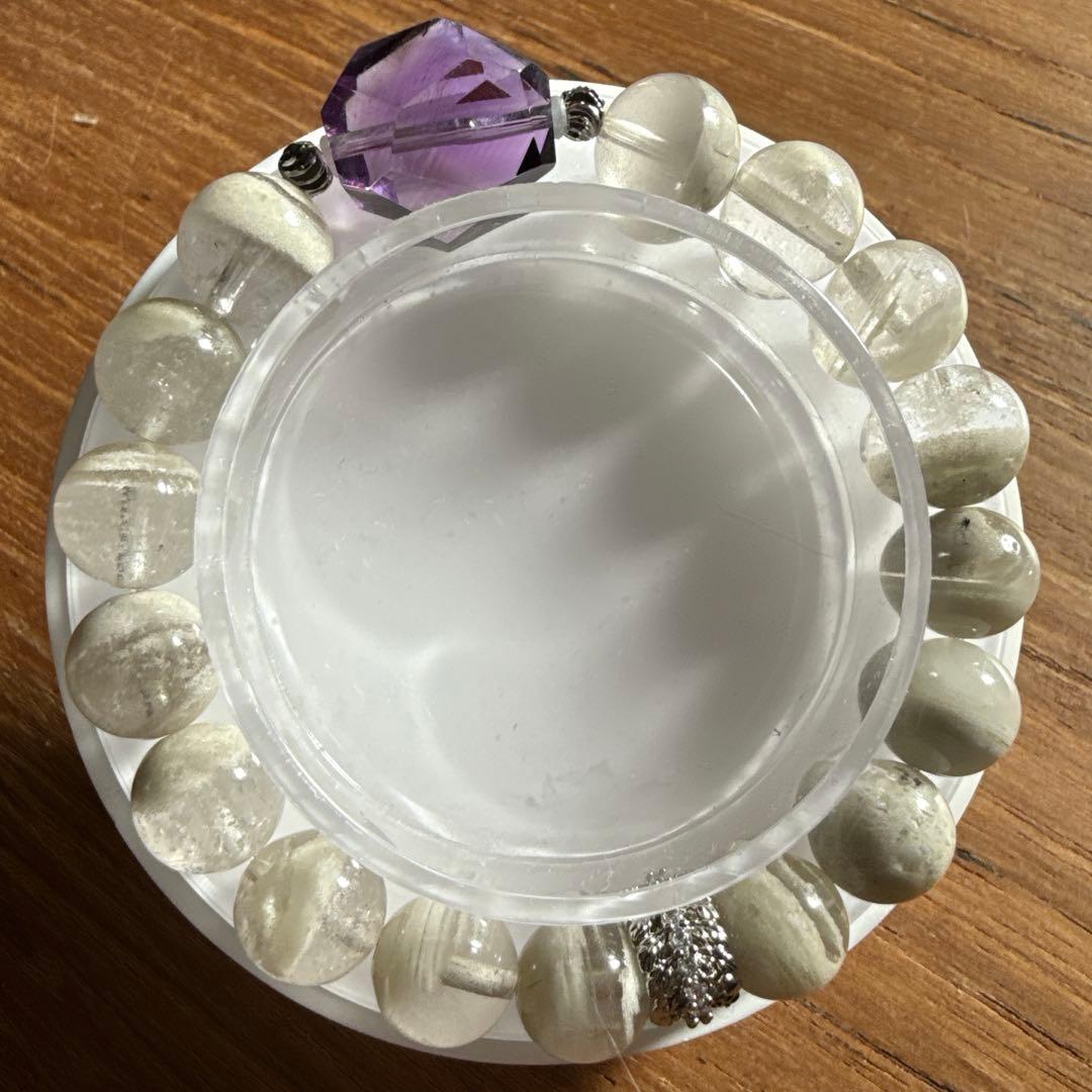 上品❢ホワイトガーデンと宝石質アメトリンのブレス❥