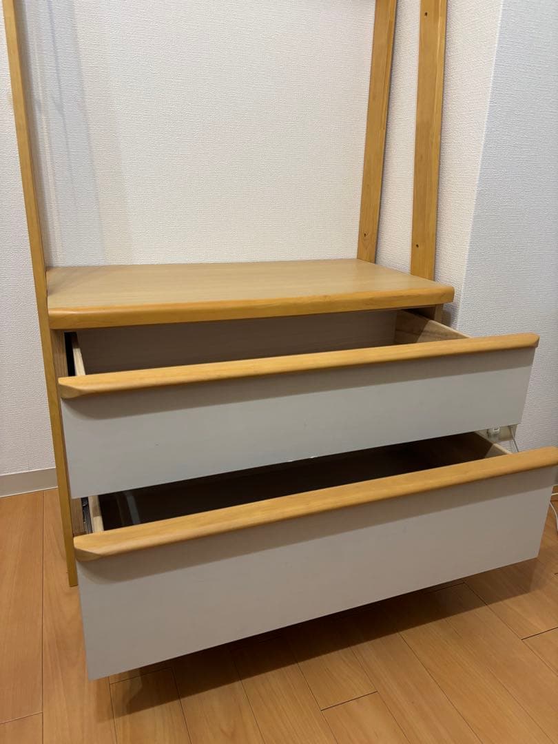 【エリー】ニトリ　ハンガーラック　ワードローブ　二段収納