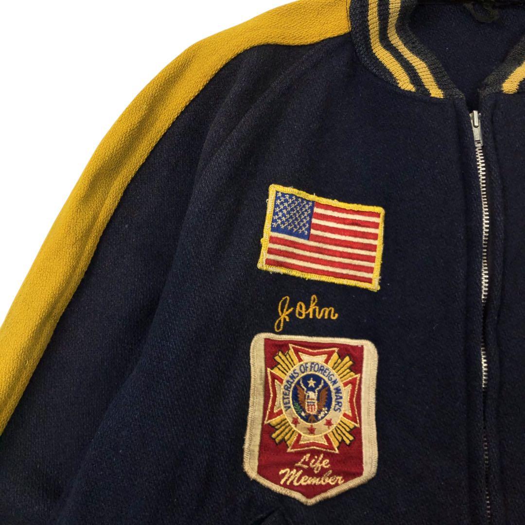 60s V.F.W.退役軍人会 スタジャン ヴィンテージ VFW ワッペン　XL