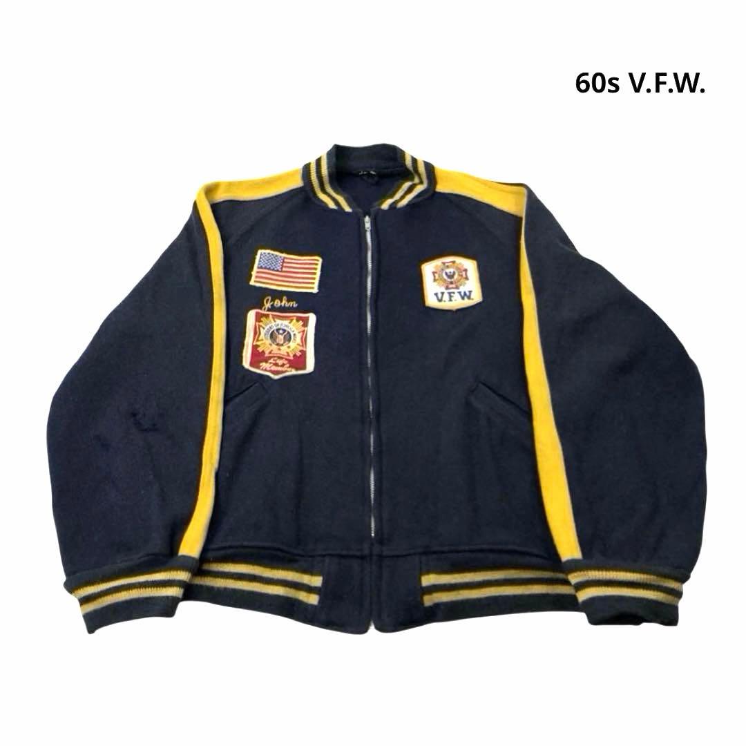 60s V.F.W.退役軍人会 スタジャン ヴィンテージ VFW ワッペン　XL
