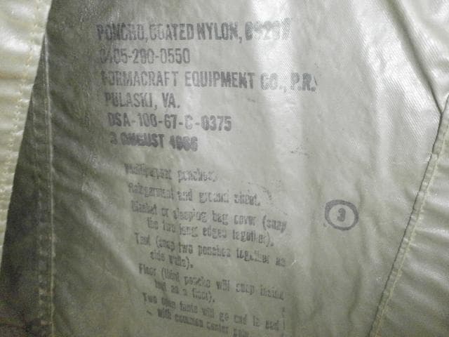 ル*ス様 アメリカ軍　ベトナム戦争　実物　ポンチョ　1967年製