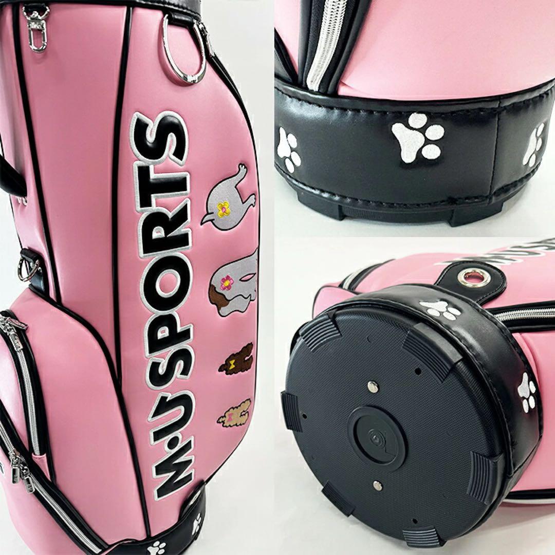 【新品】MUスポーツ 703R6154 キャディバッグ BLK エムユースポーツ