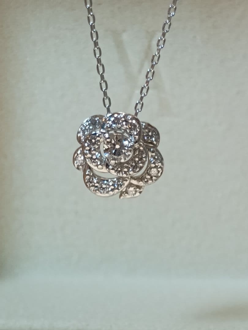 ヴァンドーム プラチナ ダイヤモンド（計0.192ct）ネックレス 粒ダイヤ