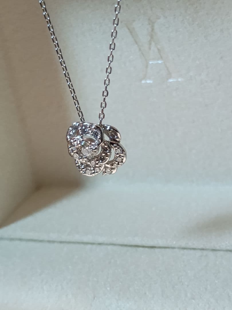 ヴァンドーム プラチナ ダイヤモンド（計0.192ct）ネックレス 粒ダイヤ