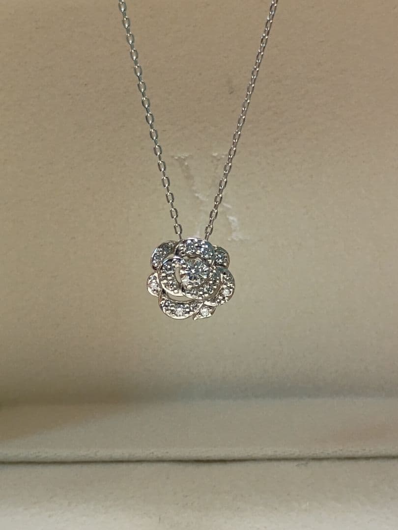 ヴァンドーム プラチナ ダイヤモンド（計0.192ct）ネックレス 粒ダイヤ