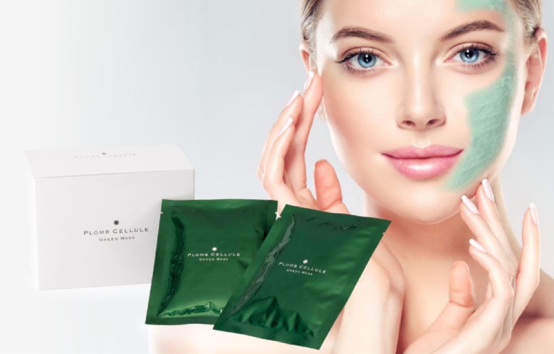 plomb cellule グリーンマスク 10枚入り 高濃度炭酸ガス配合