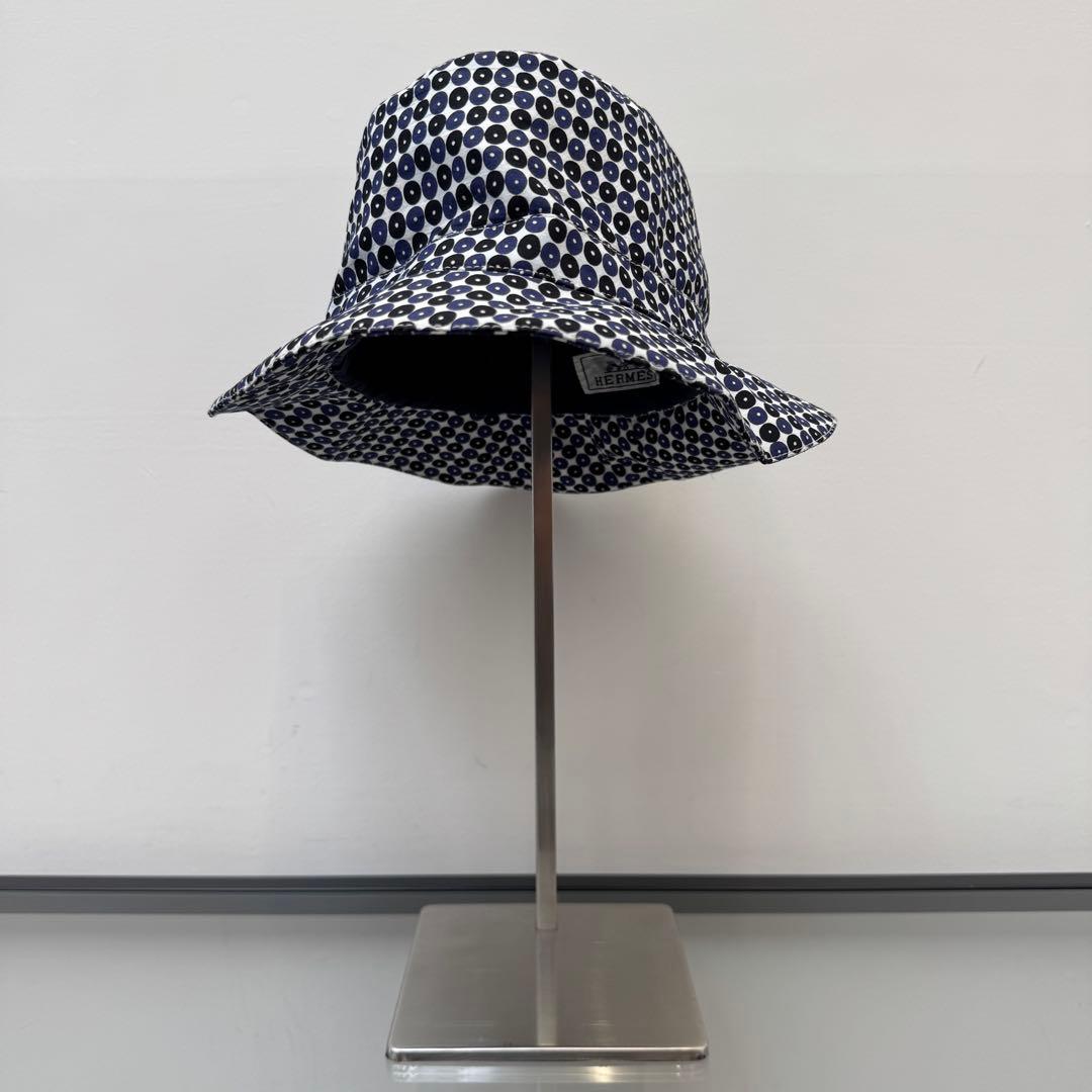 t*t様 【美品】 エルメス バケットハット コットン ネイビー 57 HERM
