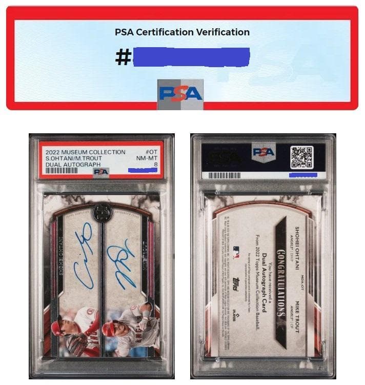 【copain】大谷翔平,トラウトDUAL AUTOGRAPHS CARD