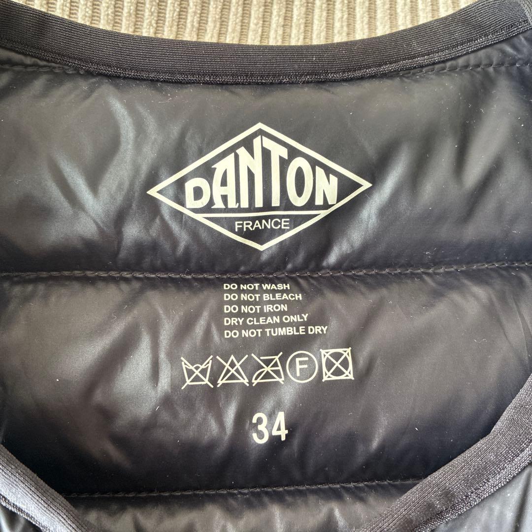 DANTON インナーダウン　ベスト　黒　34